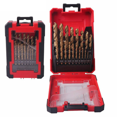 50Pcs HSS Metric Drill Bit Saw Set Titanium Coated Twist Drills Wood Cutter DP