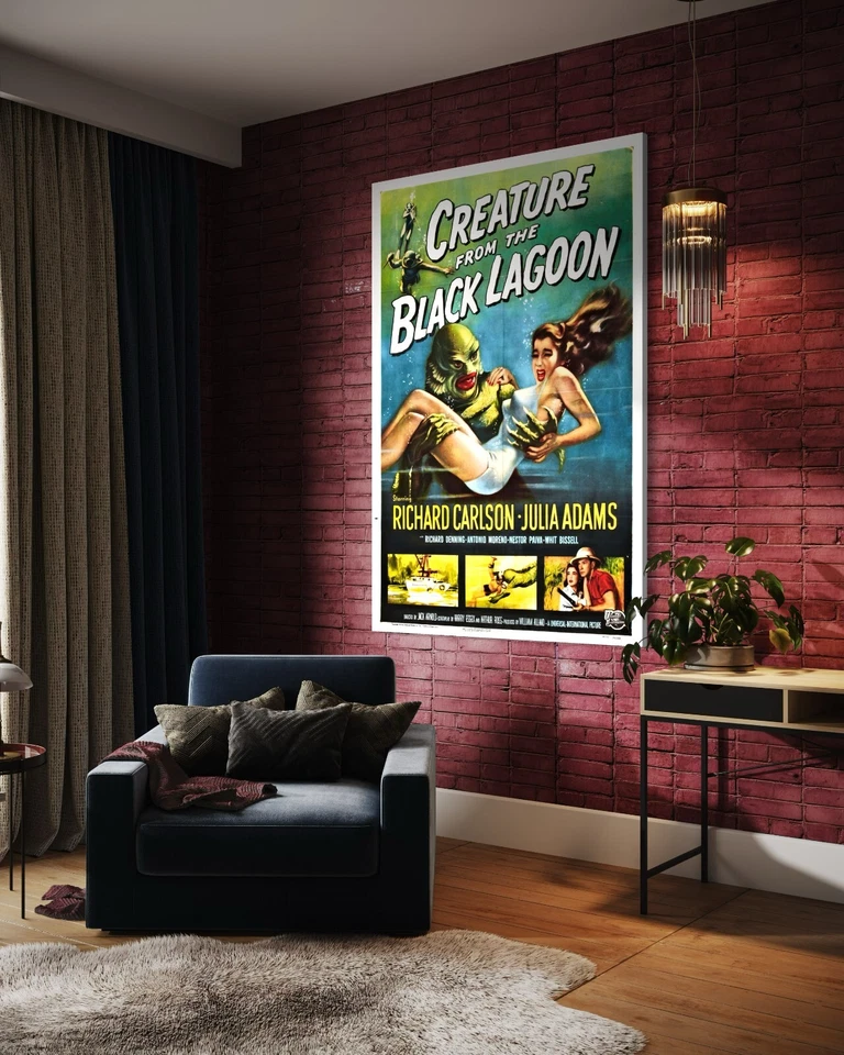 32" x 48" - Pôster Creature from the Black Lagoon - Remasterizado digitalmente - Imagem 3 de 3