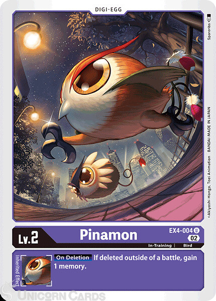 EX4-004 Pinamon :: Uncommon Digimon Card :: EX04: Alternative Being ::