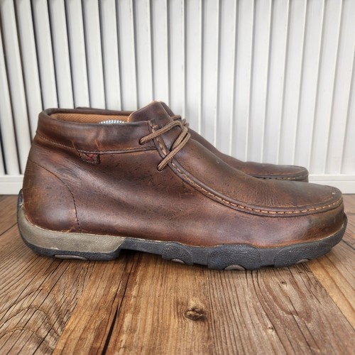 Stivali antinfortunistici Twisted X Work Chukka Driving Moc Uomo 9,5M Pelle Marrone Acciaio