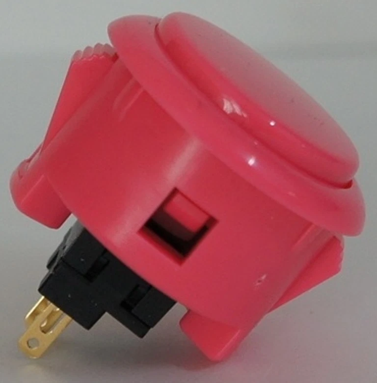 8 pcs Sanwa Genuine Buttons Pink and Joystick OBSF-30 Video Game Arcade Parts - Image 2 of 4