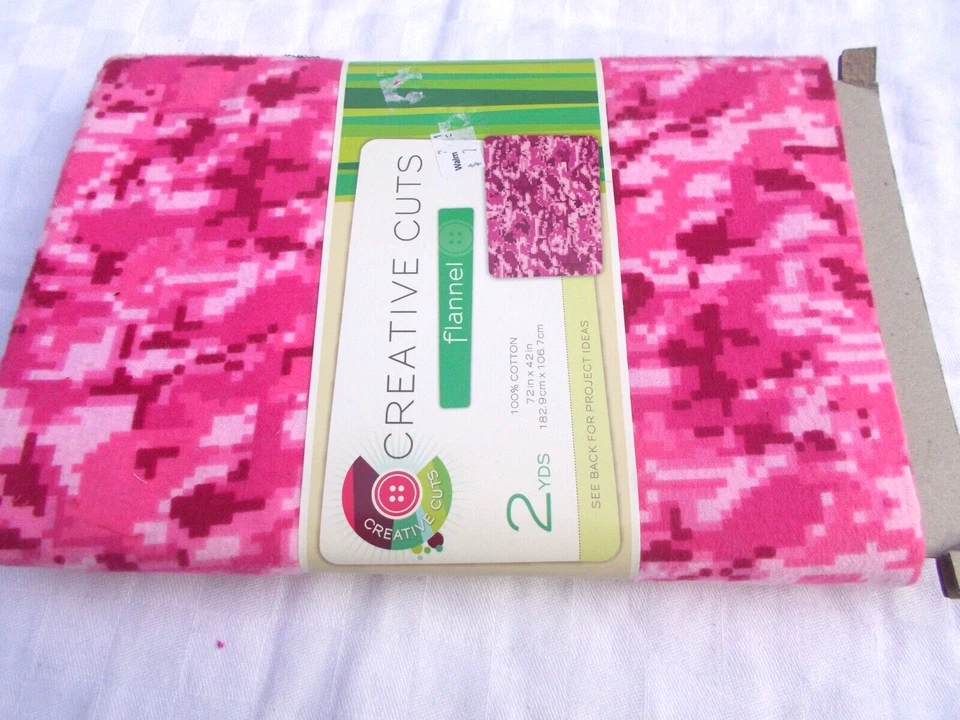 TELA FRANELA CAMUFLAJE ROSA 2 yardas Algodón 42x72 Foto 2 de 3