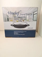 Vinchef 13inch Cast Aluminum Non Stick Coating Grill Pan