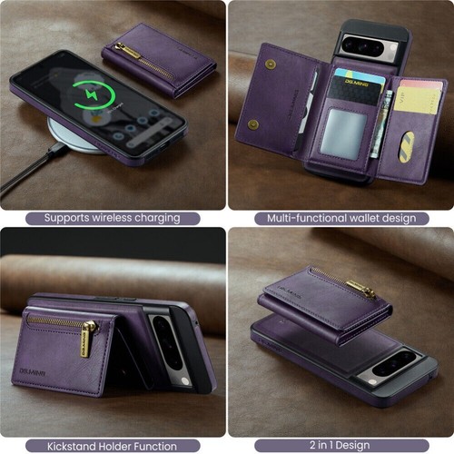 For Google Pixel 9 8 Pro XL Shockproof Detachable Wallet Case Magnetic Cover - Picture 75 of 79