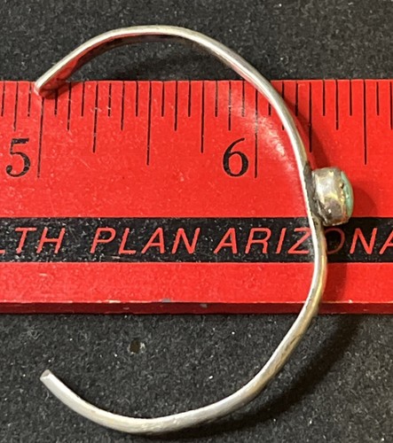 Bracciale BAMBINI nativi americani sterling e turchese misura piccola testato acido - Foto 6 di 6
