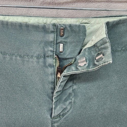 Gap Stretch Jeans SZ 16R 36x27 Short Wide Leg Pants Crop Chino Boho Green Vtg - Picture 6 of 12