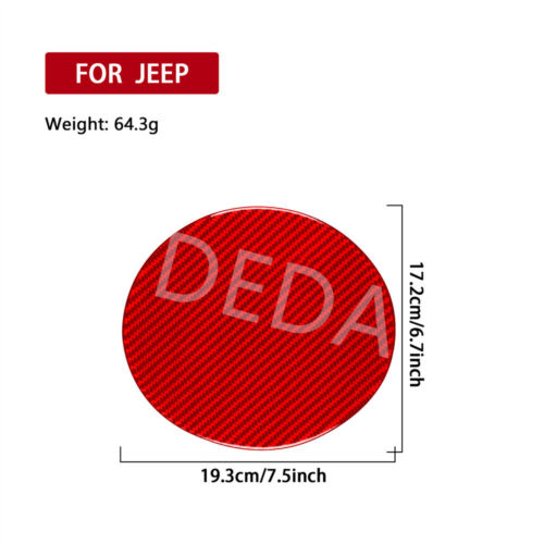 Cubierta de tanque de llenado de combustible de fibra de carbono roja tapa de gasolina para Jeep Cherokee 2014-2018 - Imagen 2 de 13