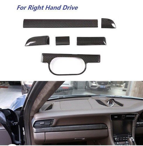 RHD Carbon Fiber Interior Dashboard Trim For Porsche 718 Boxster Cayman 911 982