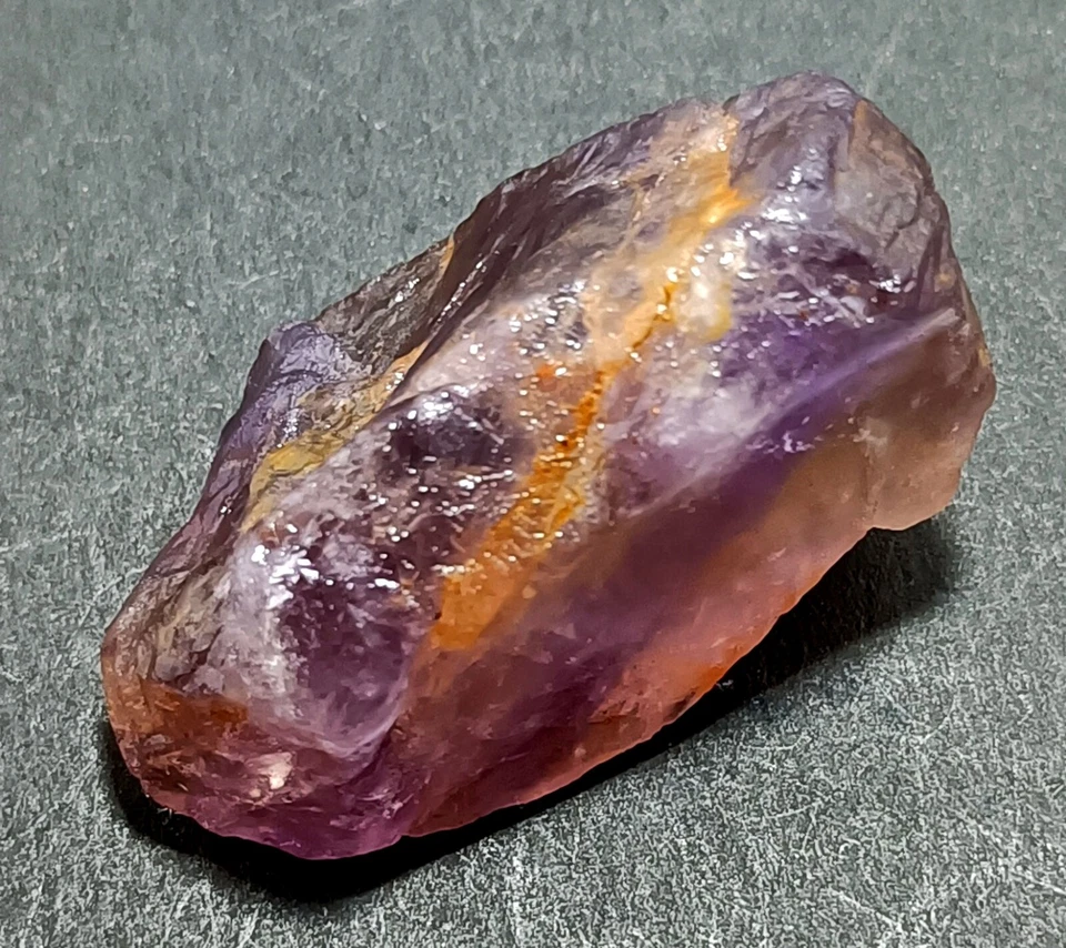 207.55 Ct Natural Bolivian  Ametrine Specimen Rough Certified Rare Gemstone - Image 4 of 4