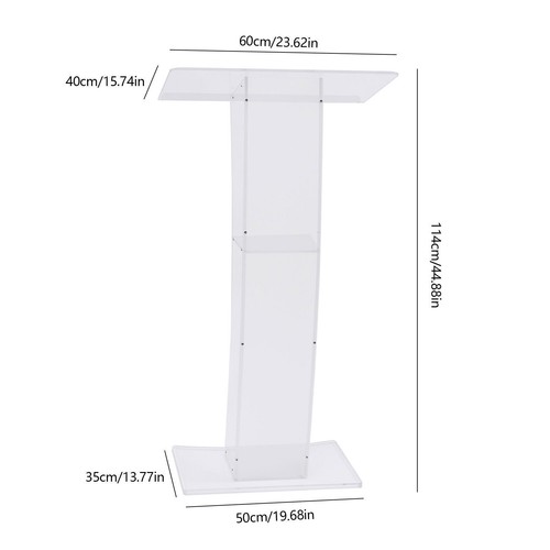 Acrylic Podium Church Pulpit Plexiglass Lectern Debate Podium Conference new - Picture 2 of 18