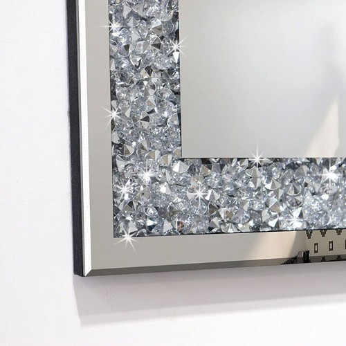 1200mm XL Large Diamond Crushed Gems Mirror Lounge Jewelled Wall Decor Mirror - Picture 16 of 18