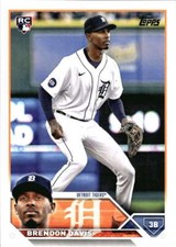 2023 Topps Baseball  #494 Brendon Davis MLB  RC Rookie Tigers