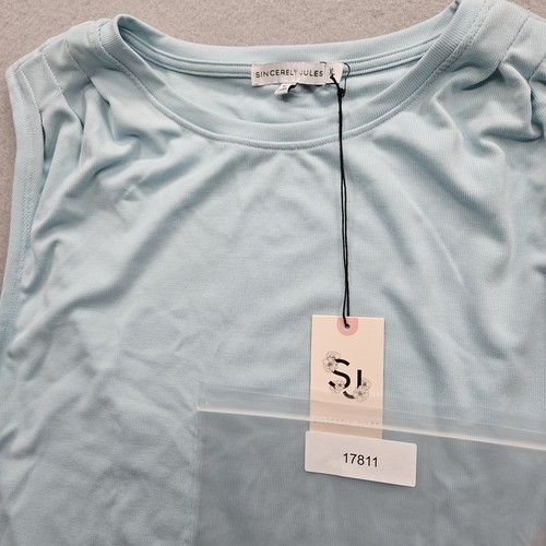 Prenda deportiva sincerely Jules XL azul claro sin mangas para mujer nueva con etiquetas - Imagen 9 de 10