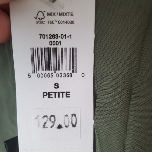 NEU Banana Republic olivgrün gerollte Ärmel durchgehende Knopfleiste Kleid Größe SP * - Bild 5 von 7