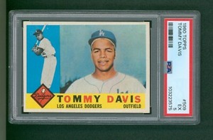 1960 Topps Baseball Card - #509 Tommy Davis High Number, PSA 5 EX
