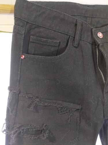 youth girls Black Denim jeans Gothic New Fashion Jeans Size 14Y - Picture 3 of 15