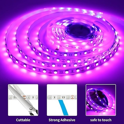 5050 SMD LED STRIP - 60 LED PINK 25FT IP20 -25FT/7.5M 12V - Picture 2 of 5