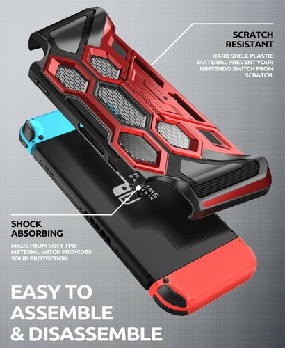 For Nintendo Switch Console, Original Mumba Hand Grips Cover with Kickstand Case - Picture 3 of 21