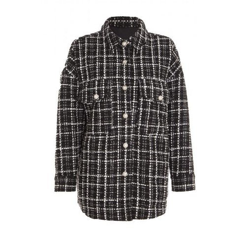 Quiz Black Tweed Shacket. New With Tags. Women's Jacket - Picture 4 of 6
