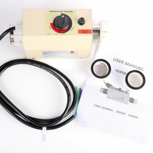 Termostato Calentador de Agua Eléctrico 3KW Piscina SPA Baño Calentador Bomba 220V - Imagen 4 de 9