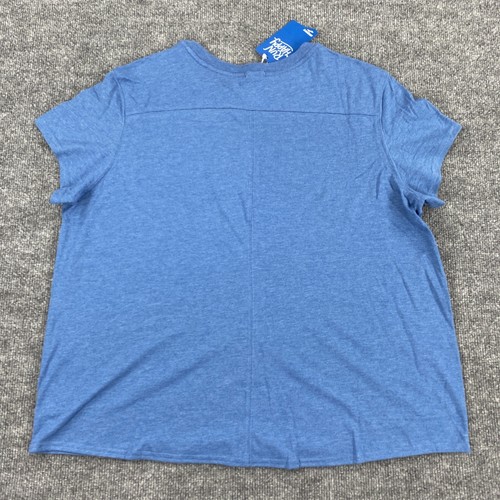 Brooks Womens Distance Short Sleeve Shirt Blue Size XL - Picture 2 of 11