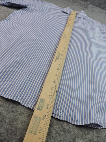 Peter Millar Crown Soft Mens Large Silk Cotton Long Sleeve Striped Button Shirt - Picture 11 of 13