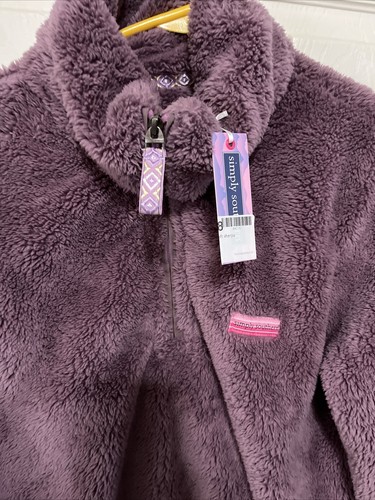 New With Tags Simply Classic Sherpa Plum - Pullover Size Small Simply Southern - Picture 4 of 6
