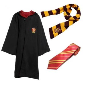 Harry Potter Robe+Krawatte Uniform Komplett Karneval kostüm Cosplay Suit