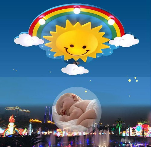 Sun Rainbow LED Ceiling Light Pendant Lamp Lighting Kid C 10 - Picture 2 of 10