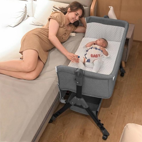 Baby Bassinet for Infant Adjustable with Diaper Storage Basket Changing Station - Picture 1 of 10