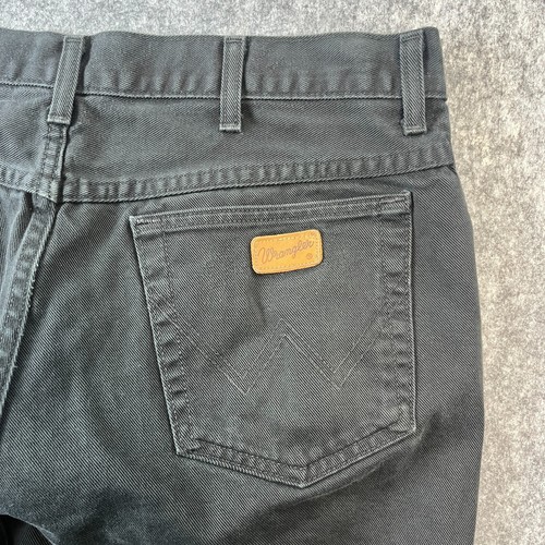 Pantalones de mezclilla Wrangler para hombre 36 32 * negros desvanecidos Texas vaquero occidental calce regular recto - Imagen 11 de 12
