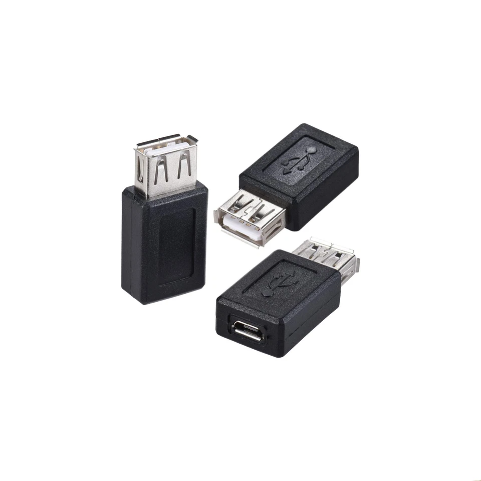 3x USB A Type Female to 5 pin Micro USB B Type Female Cable Converter Adapter - Image 2 of 4