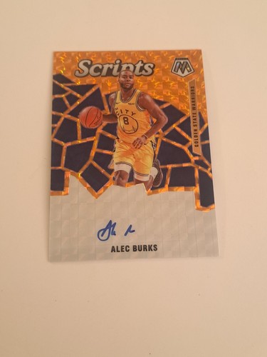 NBA Mosaic Scripts 2020 Alec Burks GSW naranja autógrafo en Toploader - Imagen 3 de 5