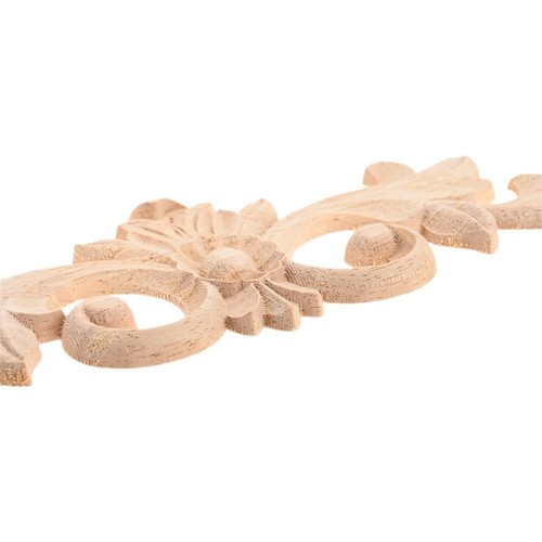 1Pc Wood Applique Unpainted Rubber Wood Onlays Antique Style DIY For Wardrobe - Picture 6 of 13