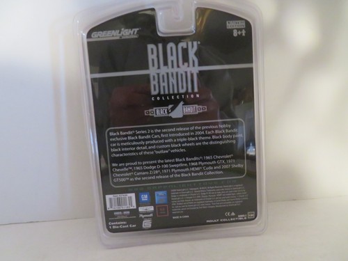 Greenlight Black Bandit 1968 Plymouth GTX Black 1:64 Scale 2008 NIP - Picture 3 of 3