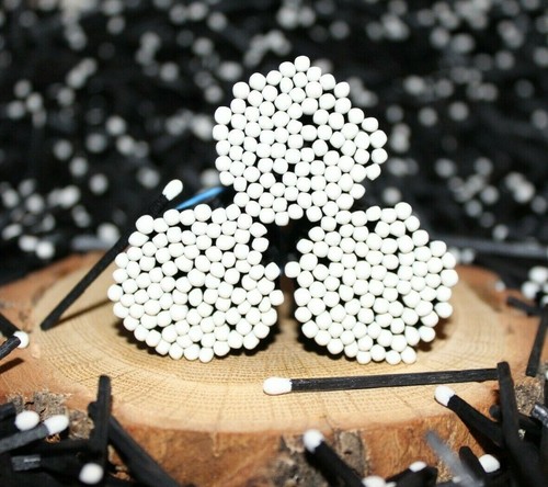 500pcs white tipped party weddings candle jar crafts matches. Black sticks 1.95" - Picture 1 of 12