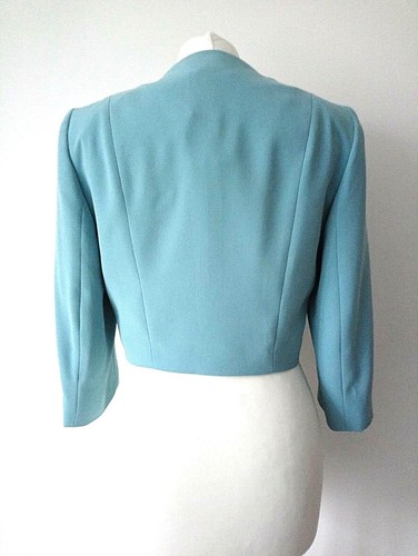 Bleu Femme 10 Bolero Nouveaux Gratuit Aqua pour tags Alexon Veste Occasion Taille fqv0xtx