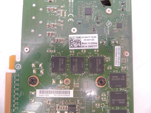NVIDIA Quadro K4000 Dell 6WTYT 2GB GDDR5 Video Graphics Card Dual DP DVI - Picture 5 of 5