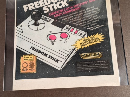 1988 Freedom Stick Wireless Controller Werbung - Gerahmt Retro Gaming Dekor 12x9,5 - Bild 4 von 8