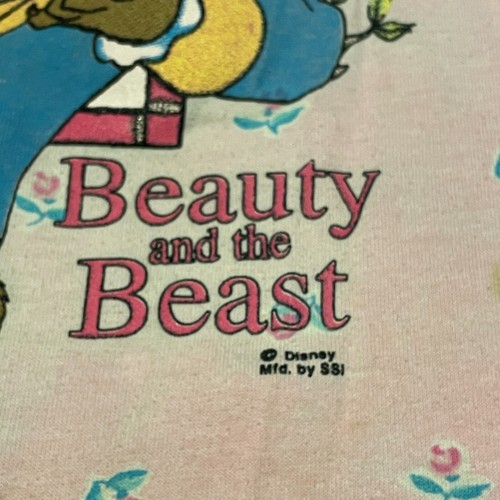 Girls Vintage 90s Disney's Beauty And The Beast Belle AOP T-Shirt Size 10/12 - Picture 5 of 9