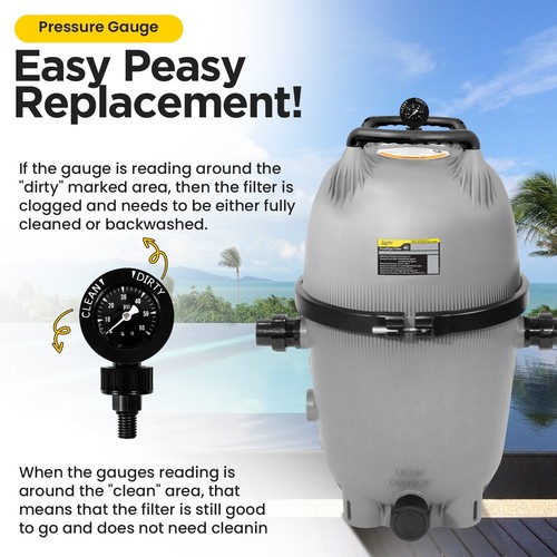 R0357200 Pressure Gauge & Air Relief for Jandy Pool Filters CV, CL, DEV, DEL, JS - Picture 6 of 7