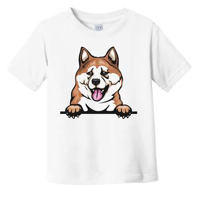 Akita Dog Breed Popping Up Cute Infant Toddler T-Shirt