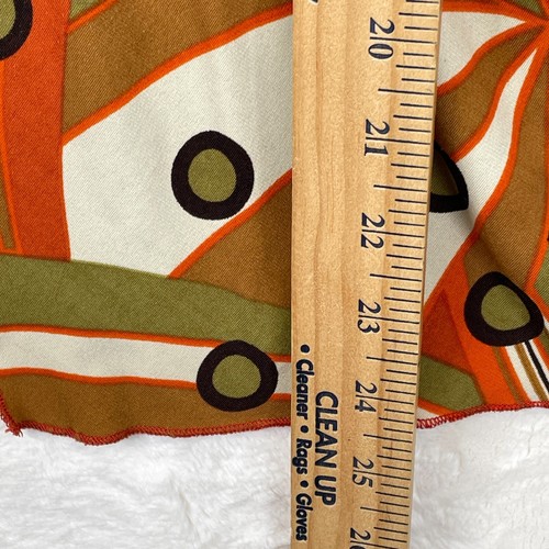 Sere Nade NY Womens Shirt Medium Mod 70s Print Attached Tank Top Green Orange - Picture 7 of 13