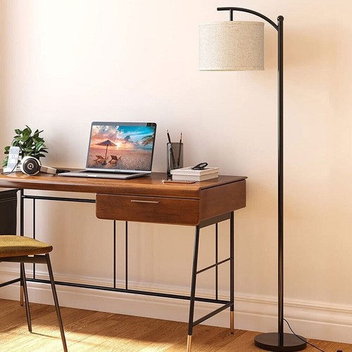 Stehlampe Wohnzimmer Stehleuchte mit Stoffschirm 175CM Moderne Heim Atmosphäre - Bild 17 von 19