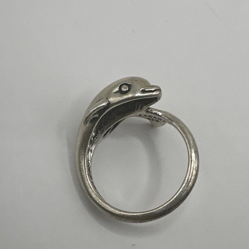 Kabana Dolphin Sterling Silver Ring Size 6 (4.1g) - Picture 4 of 5
