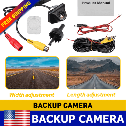 For Car Reverse Backup Night Vision 170° HD Camera Rear View Parking Cam