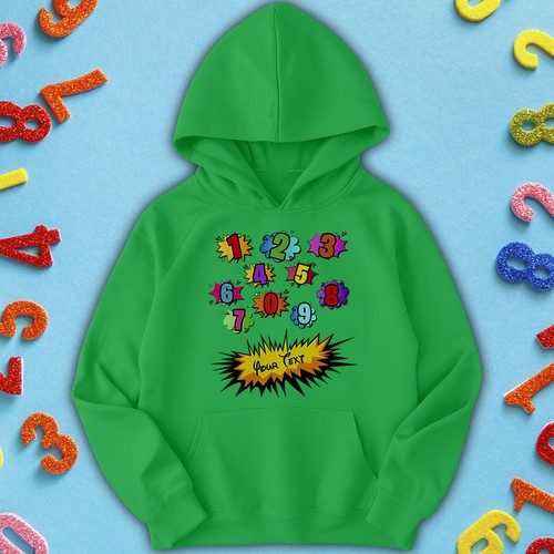 Personalised Boys and Girls Comic Number Day Ideas Jumper Hoody for Kids #ND - Picture 21 of 31