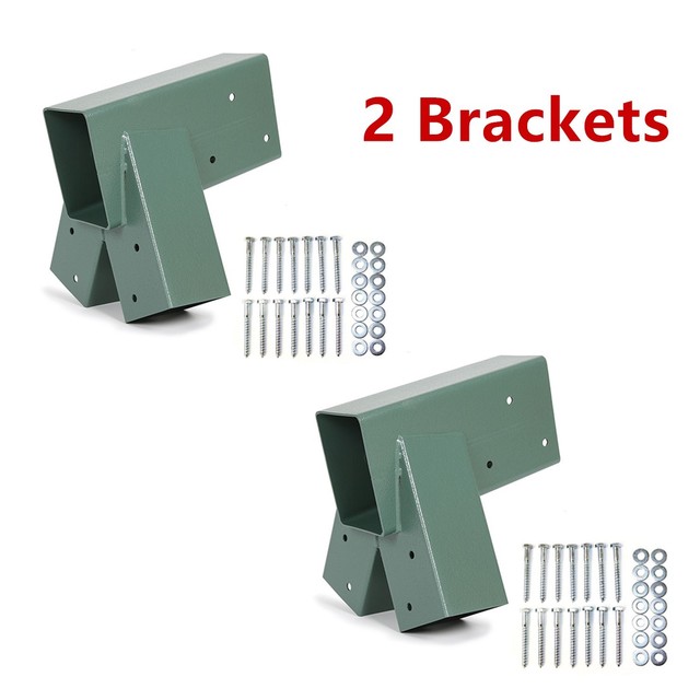 2 Brackets Heavy Duty Steel 1 2 3 A Frame Swing Pair Set Green Powder Coated