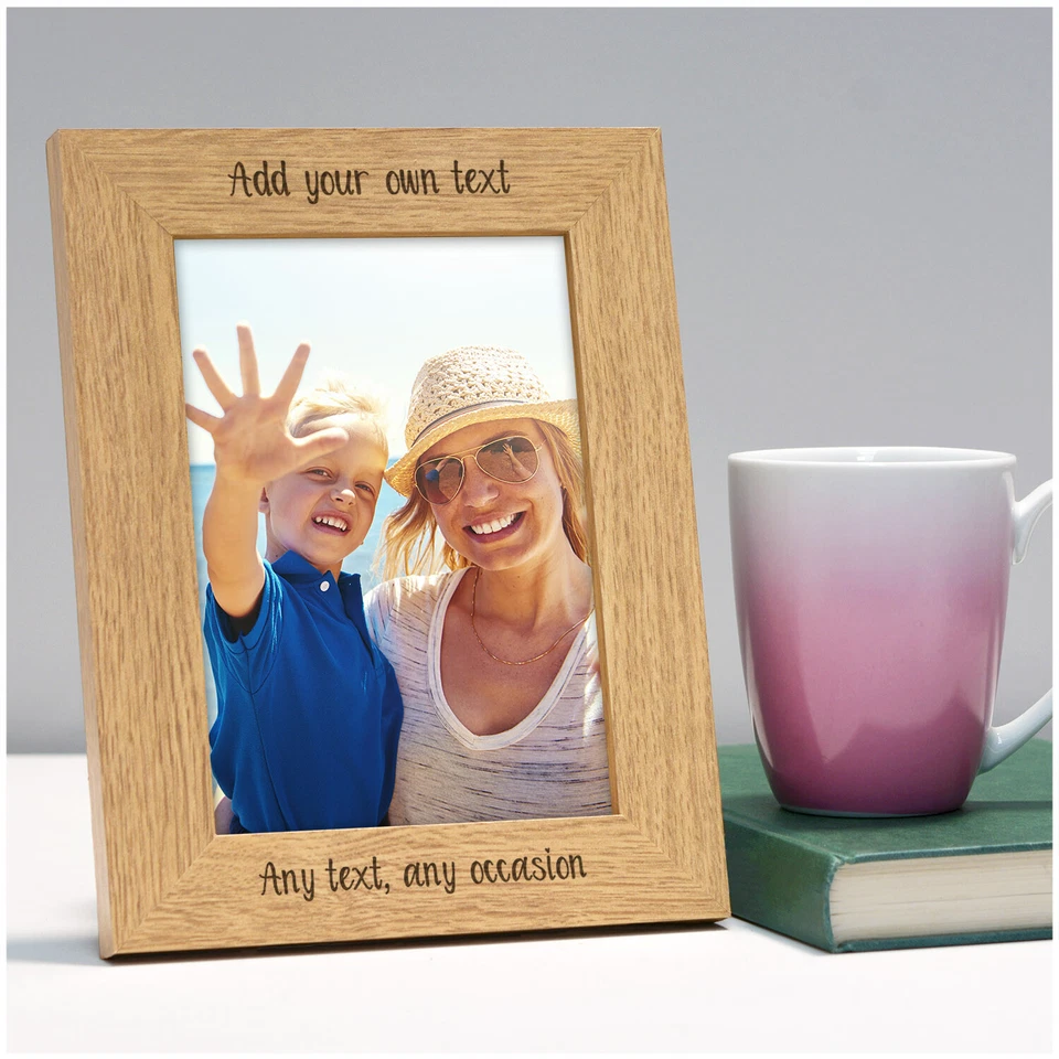 Personalised ANY TEXT Photo Frame Gifts for Mummy Nanny Mum Mom Mam Birthday