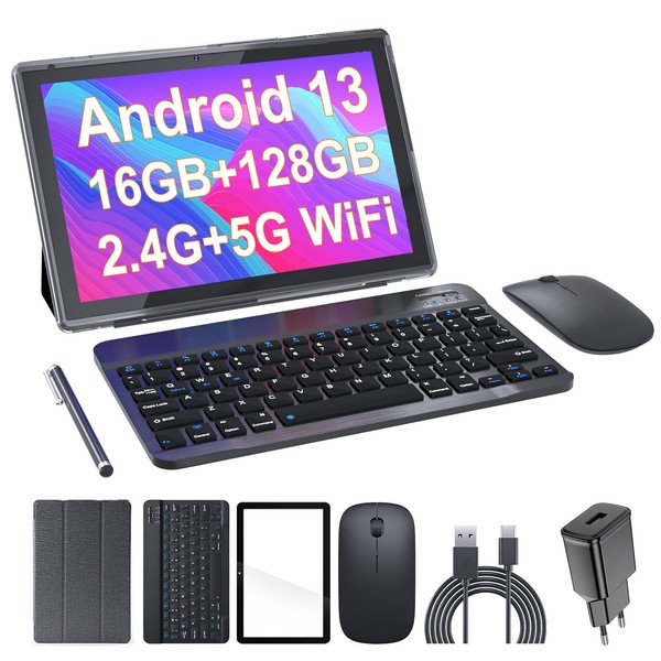 101 Tablet PC 16GB Memory 128GB ROM Tab Android 13 WiFi Tablet With Keyboard - image 1